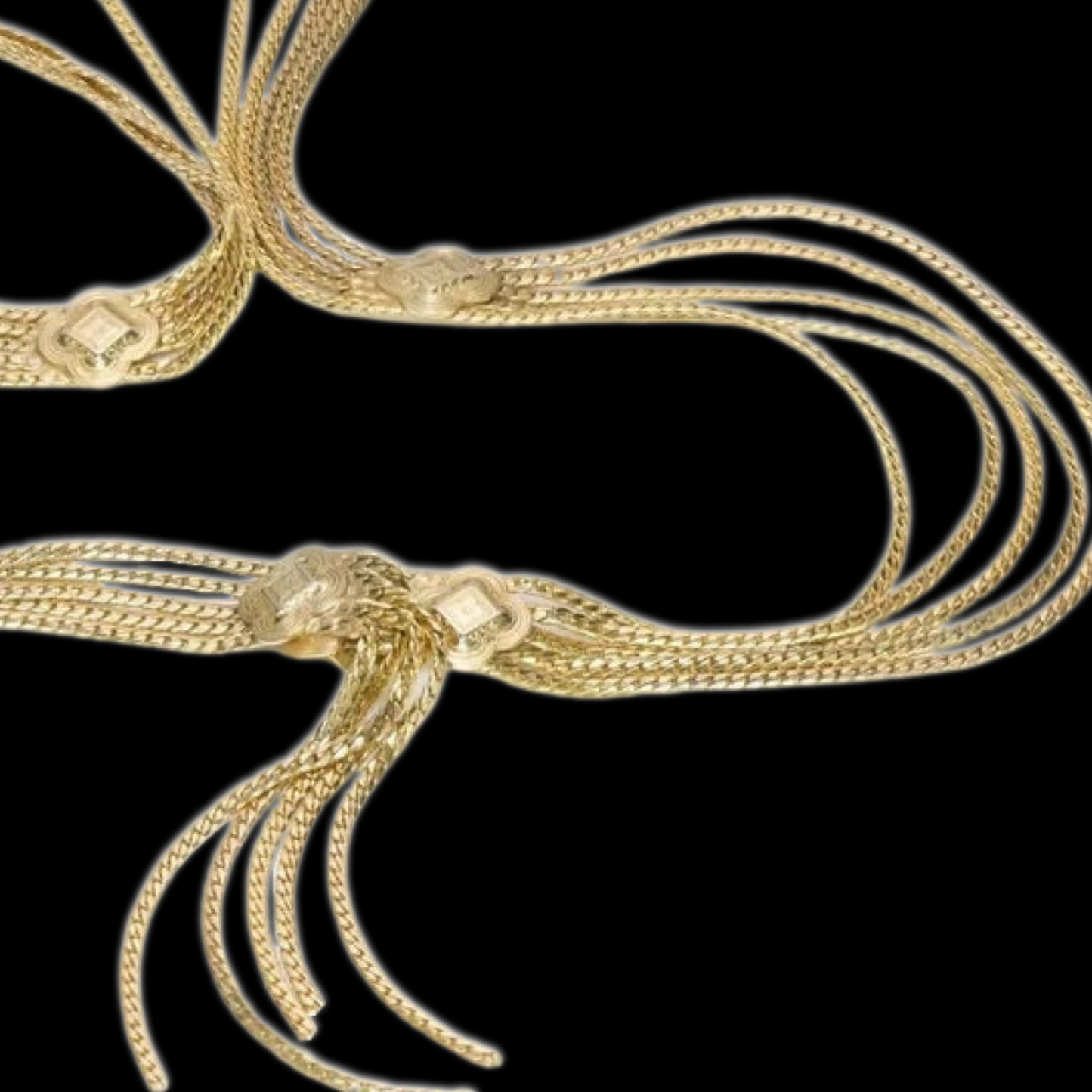 Vintage Christian Dior Vintage Gold Multi Strand Medallion Belt Chain