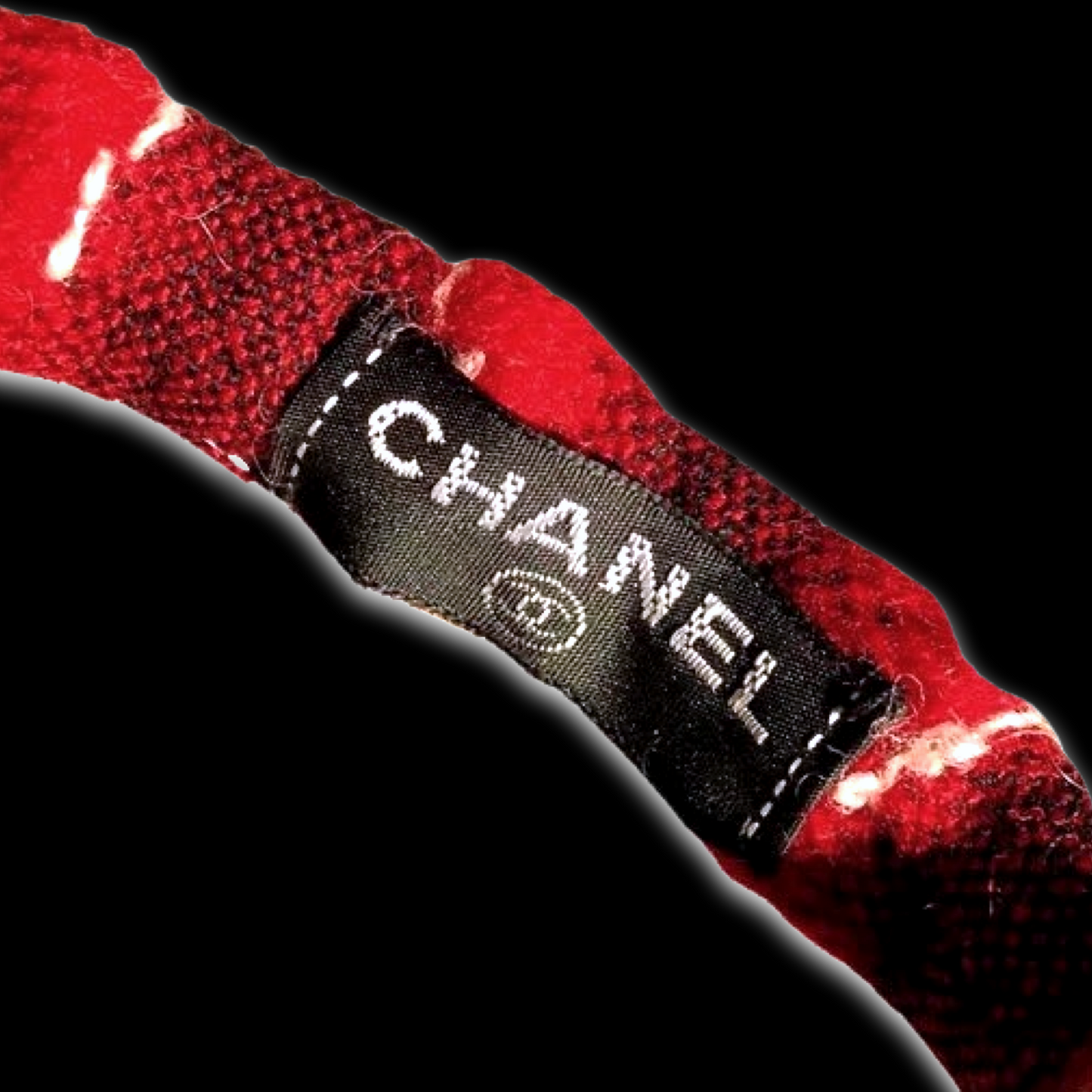 Vintage Chanel Luxury Genuine Orylag Fur And Tweed CC Monogram Logo Earmuffs