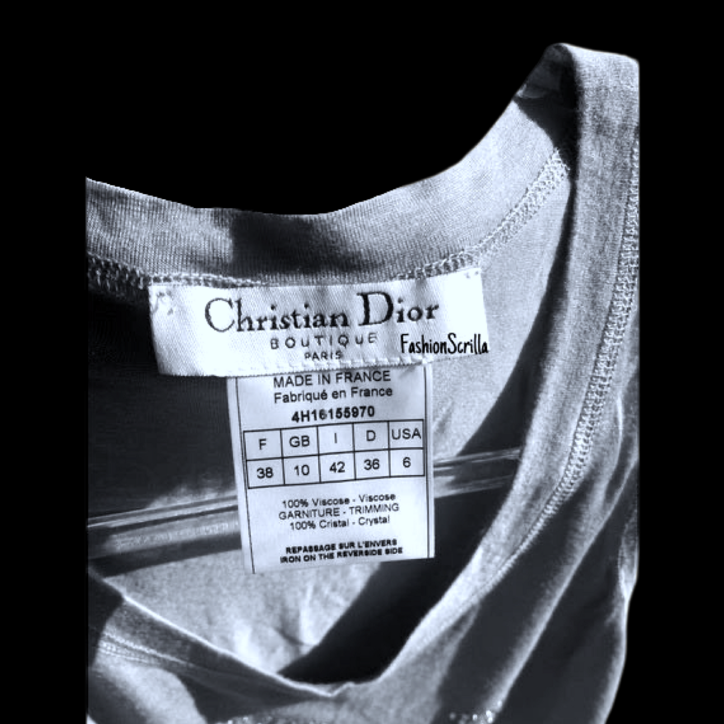 Vintage Christian Dior By John Galliano Skool Girl Diamanté Crystal Heart Sleeveless Shirt Top