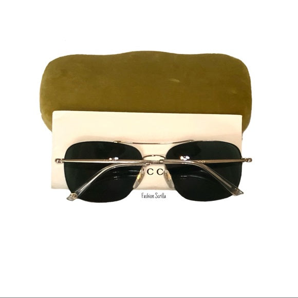 Gucci Gold Aviator Sunglasses