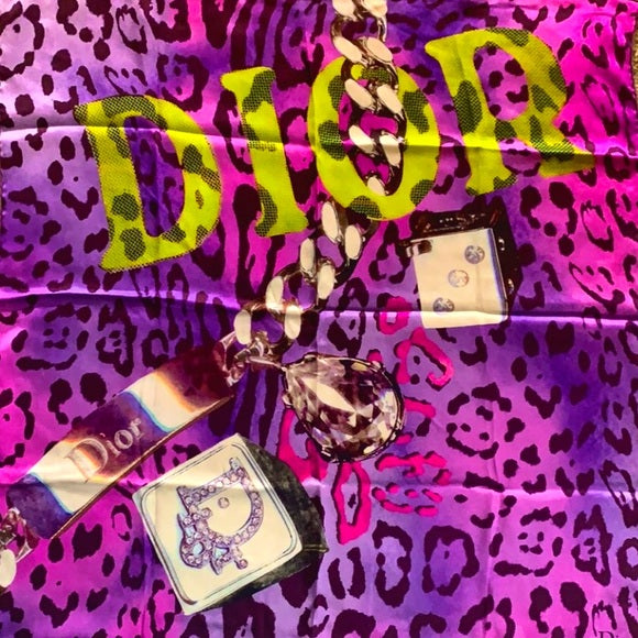 Vintage Dior By John Galliano Runway Brown Orange Nude & Black Lace Tulle Leopard Print Gambler Bra With Coordinating Panty