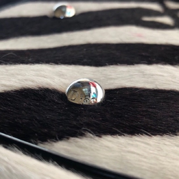 Vintage Christian Dior Soft Babe Calf Hair Zebra Animal JazzClub Collection Bag