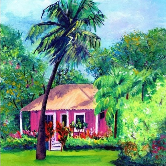 Vintage Dior By John Galliano Limited Edition Hawaiian Release Pink Purple Hawaii floral with Dice Charms Bikini Halter Top