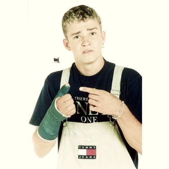 Vintage Tommy Hilfiger Embroidered Spelled Out Logo Patch Oversized Men’s Khaki Tan Denim Overall Jump Suit