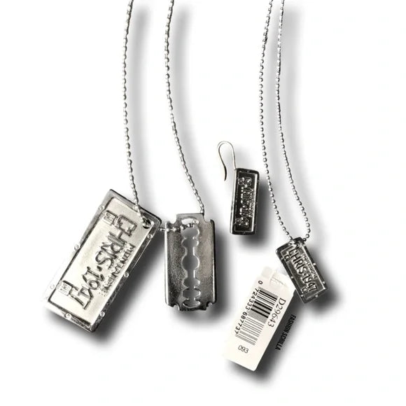 Dior Vintage John Galliano XL Silver Dog Tags Ball Chain Runway Archival Necklace