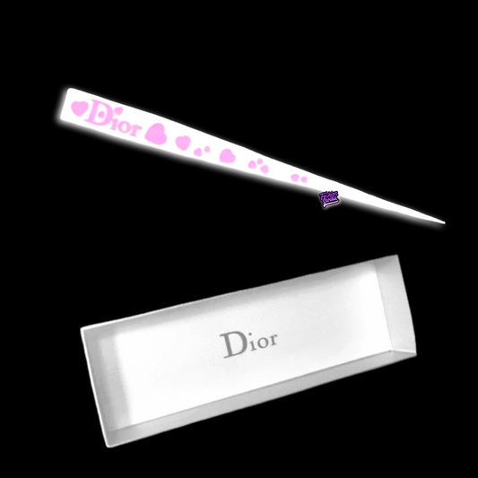 Vintage Christian Dior By John Galliano Girly Lucite Pink Logo Heart Pic A Cheveux Hair Stick