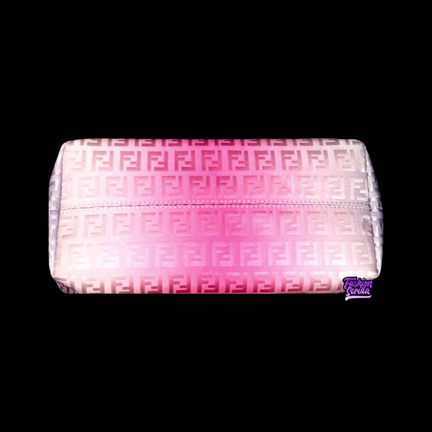Vintage Fendi Limited Edition Pink Ombré Zucchino Mini Forever Bag