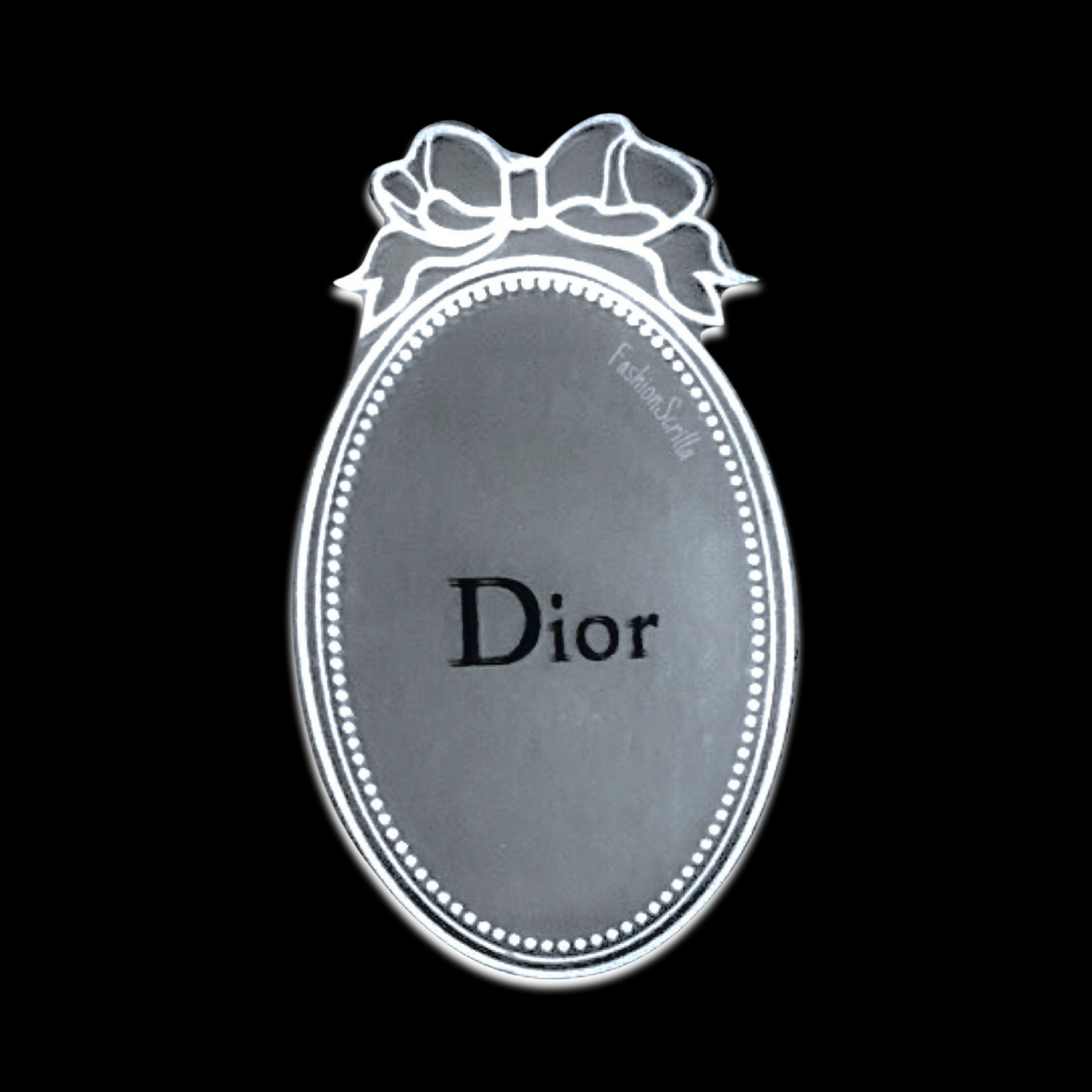 Vintage Christian Dior 'Lady Dior'  Inspirations Parisiennes Mirror with ribbon detail