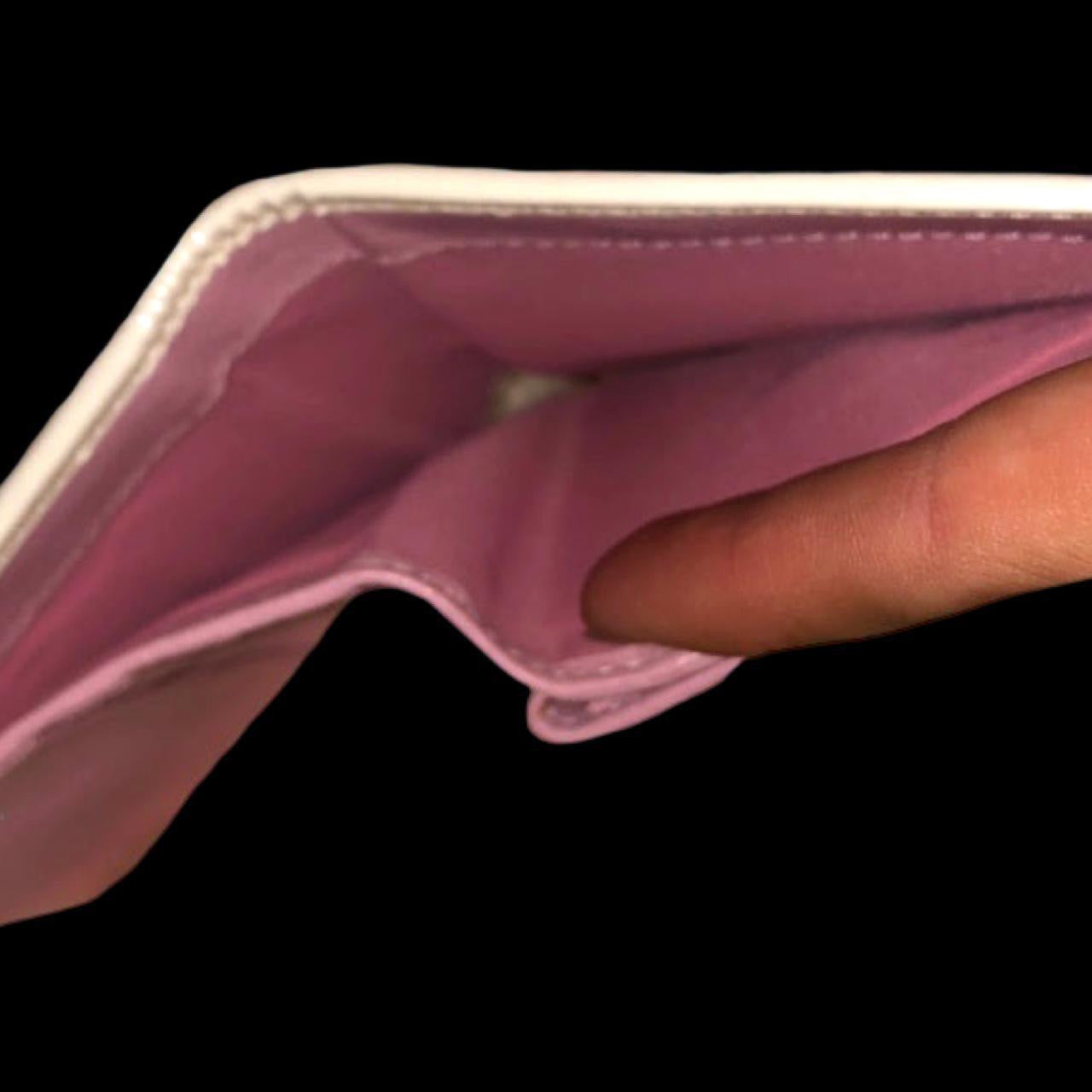 Dior By John Galliano Vintage Baby Pink and White Girly Monogram Logo Wallet