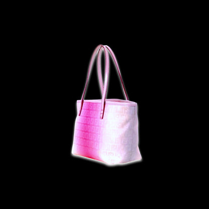 Vintage Fendi Limited Edition Pink Ombré Zucchino Mini Forever Bag