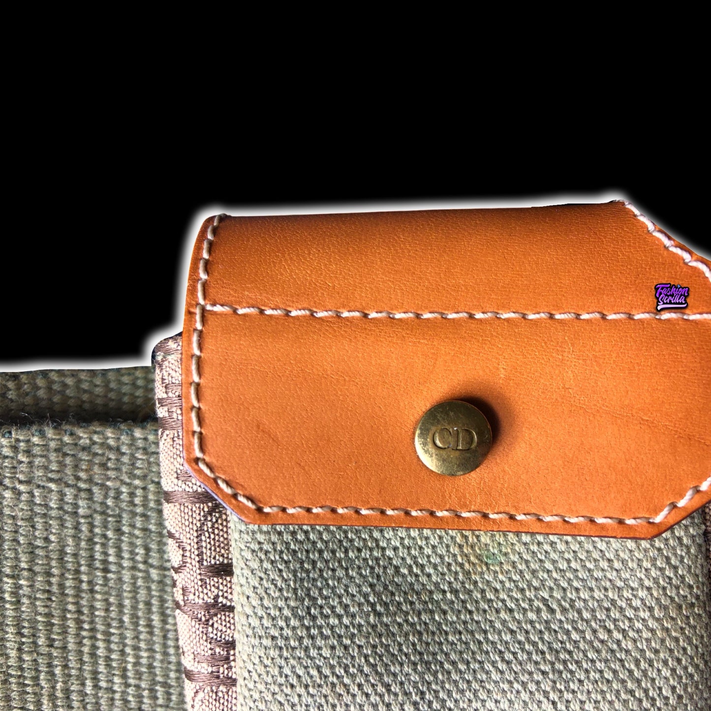 Vintage Christian Dior Street Chic Monogram Logo Canvas Belt Bag