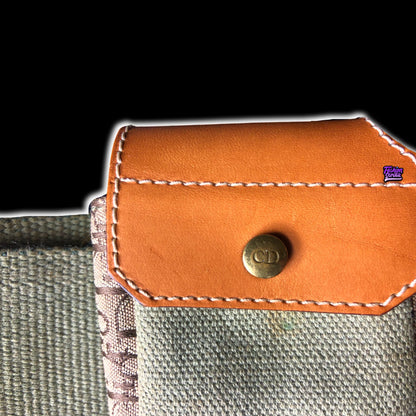 Vintage Christian Dior Street Chic Monogram Logo Canvas Belt Bag