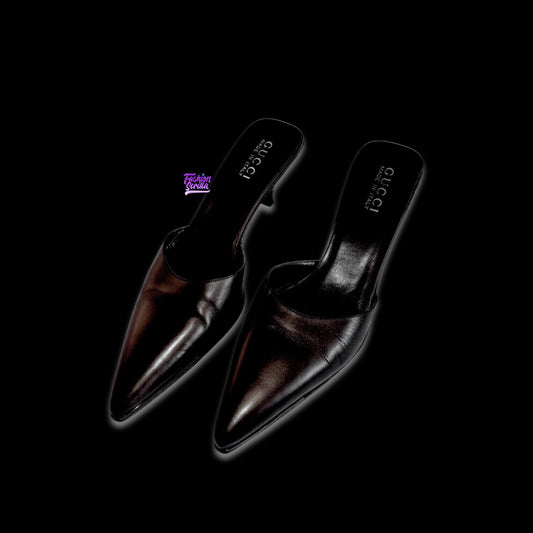 Vintage Gucci By Tom Ford Minimalist leather Mule Heels