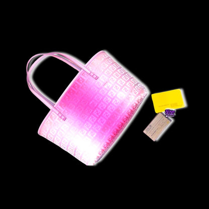 Vintage Fendi Limited Edition Pink Ombré Zucchino Mini Forever Bag