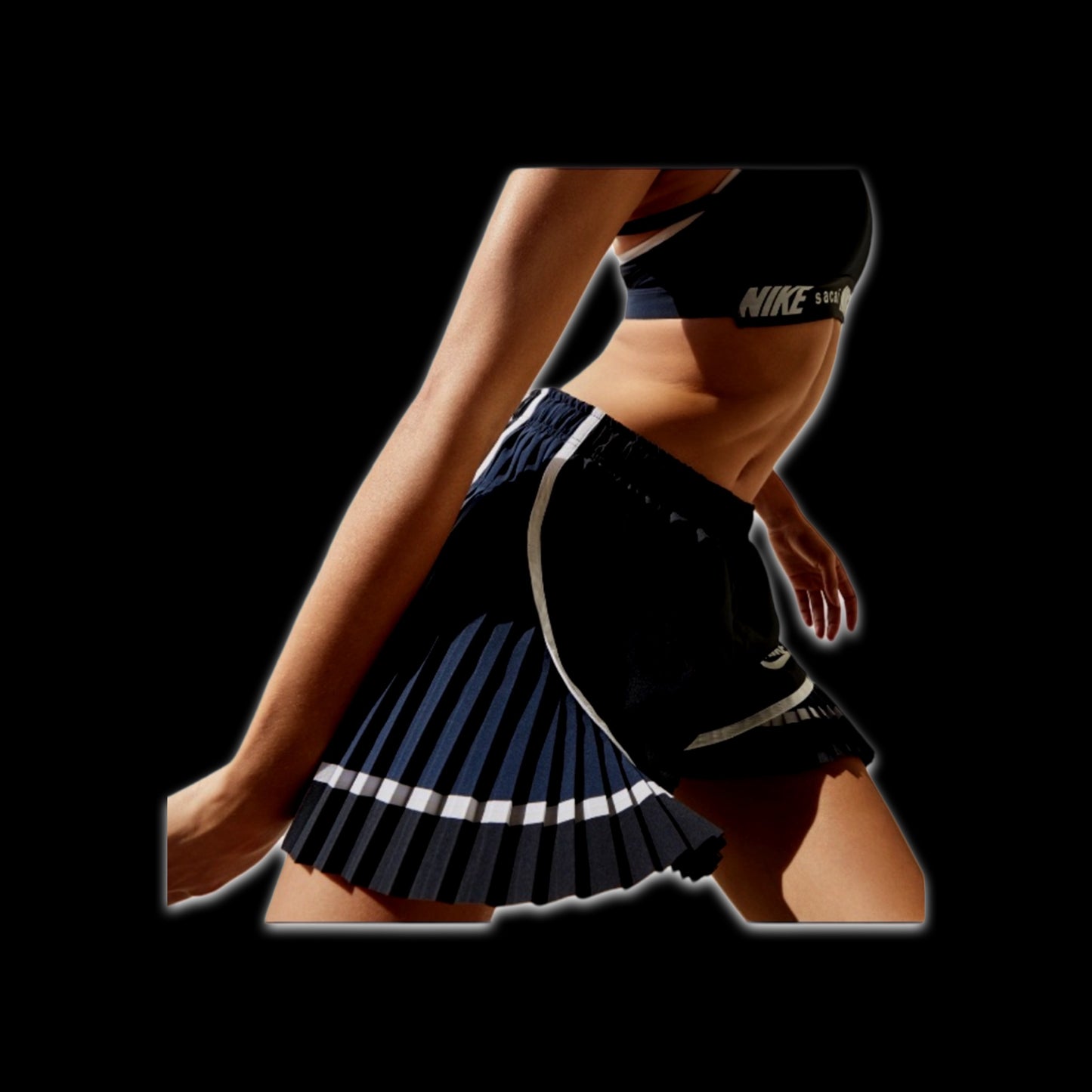 Nike x Sacai x Hybrid bra x (Black/Dark Obsidian)