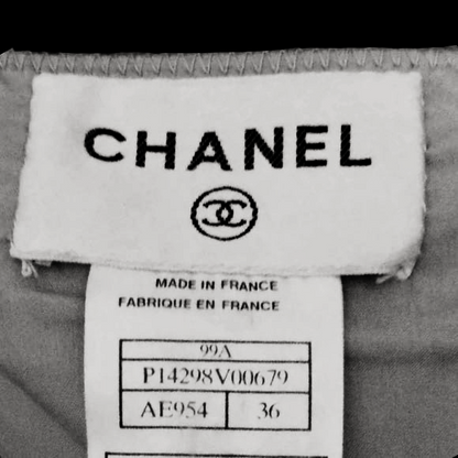 Vintage Chanel 1990's Silver Metallic Chrome Runway Leather Dress