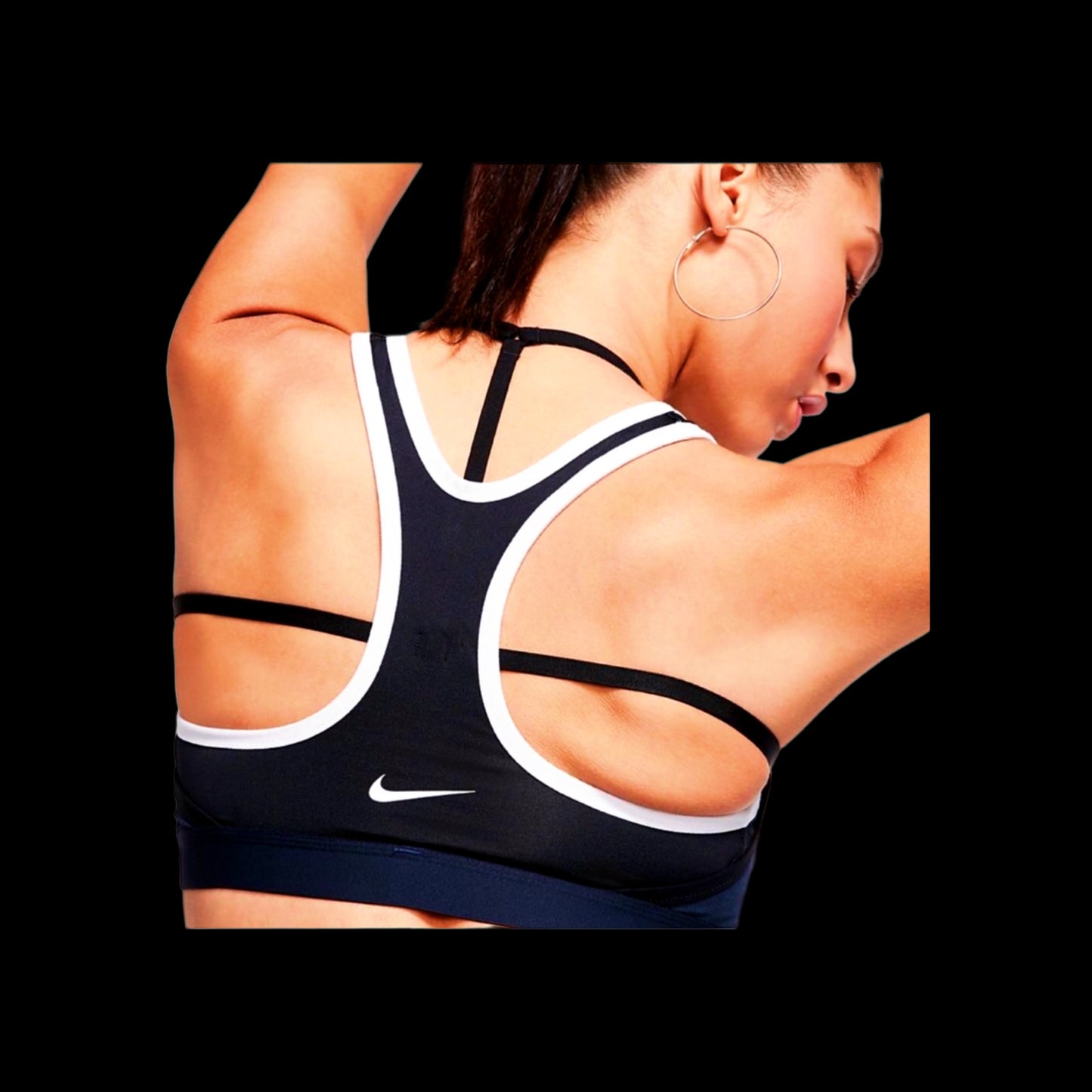 Nike x Sacai x Hybrid bra x (Black/Dark Obsidian)