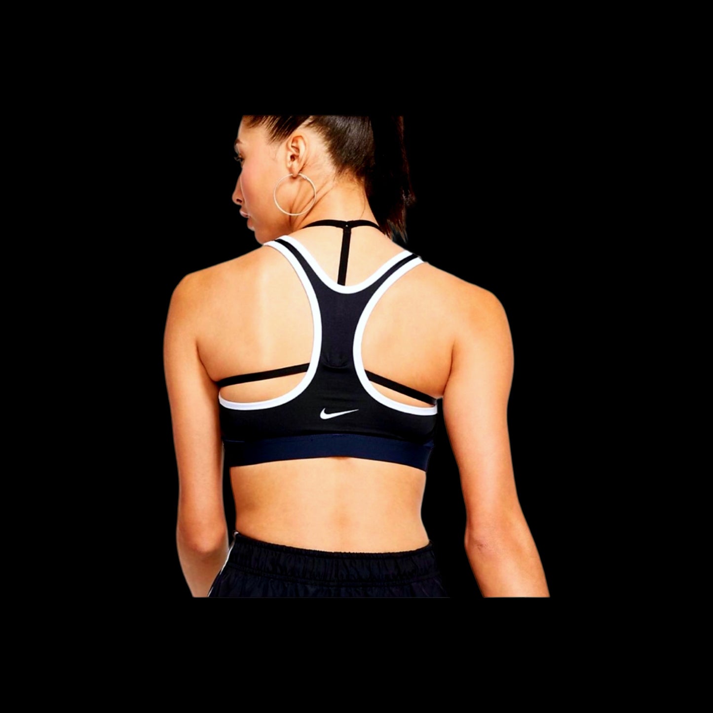 Nike x Sacai x Hybrid bra x (Black/Dark Obsidian)