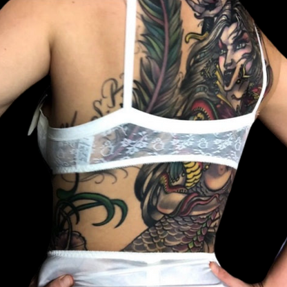 Vintage Christian Dior Vintage White Monogram Floral Logo Sheer Lace Bra Lingerie