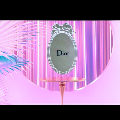 Vintage Christian Dior 'Lady Dior'  Inspirations Parisiennes Mirror with ribbon detail