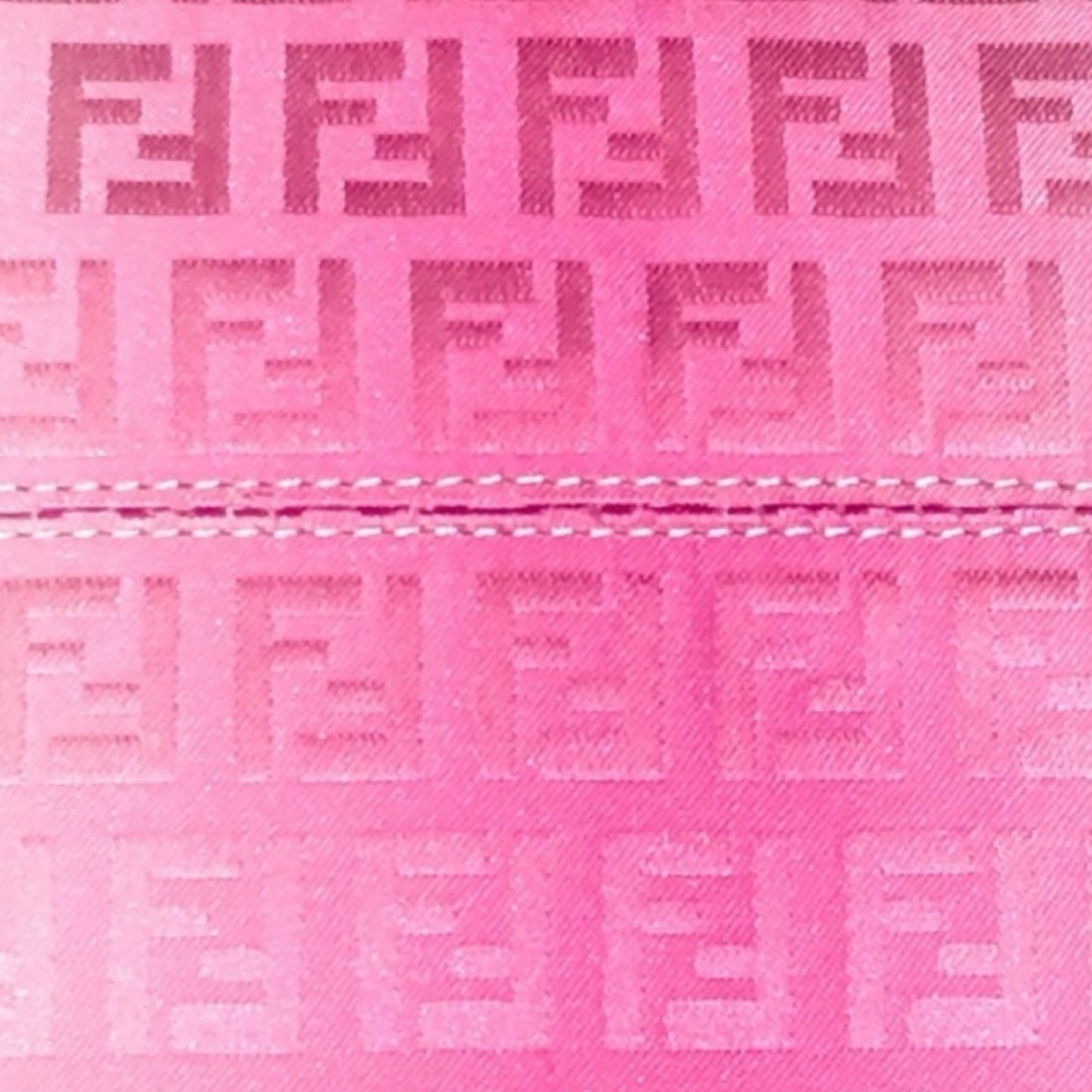 Vintage Fendi Limited Edition Pink Ombré Zucchino Mini Forever Bag