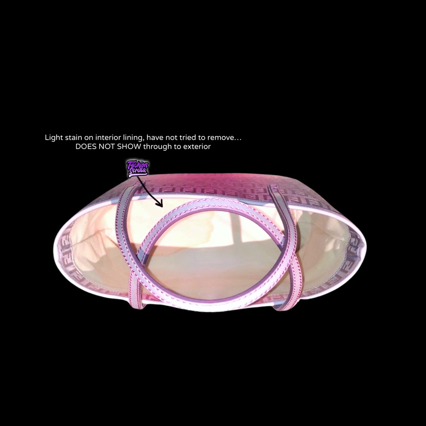 Vintage Fendi Limited Edition Pink Ombré Zucchino Mini Forever Bag