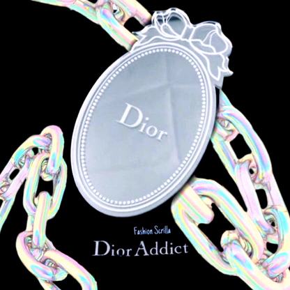 Vintage Christian Dior 'Lady Dior'  Inspirations Parisiennes Mirror with ribbon detail