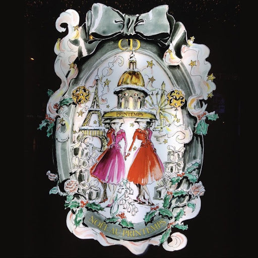 Vintage Christian Dior 'Lady Dior'  Inspirations Parisiennes Mirror with ribbon detail