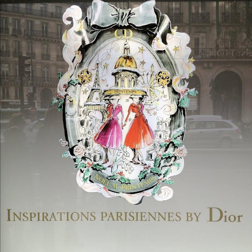 Vintage Christian Dior 'Lady Dior'  Inspirations Parisiennes Mirror with ribbon detail