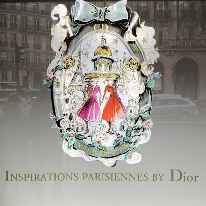 Vintage Christian Dior 'Lady Dior'  Inspirations Parisiennes Mirror with ribbon detail