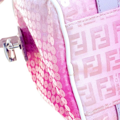 Vintage Fendi Limited Edition Pink Zucchino Sequin Mini Forever Bag