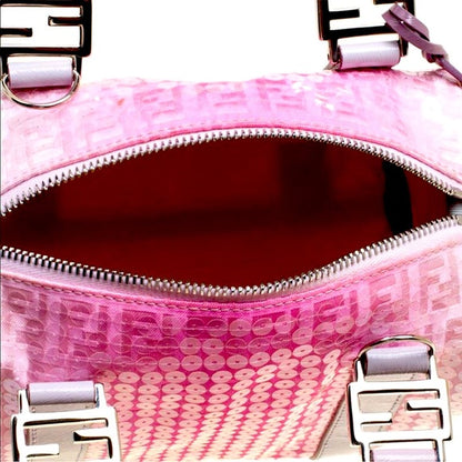 Vintage Fendi Limited Edition Pink Zucchino Sequin Mini Forever Bag