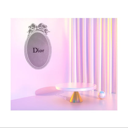 Vintage Christian Dior 'Lady Dior'  Inspirations Parisiennes Mirror with ribbon detail