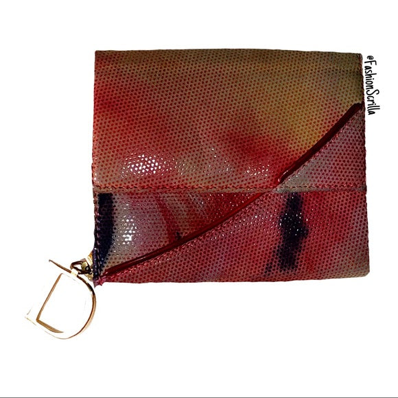 Vintage Dior By John Galliano Limited Edition Coordinating Water Color Tie Dye Saddle Bag Matching Wallet